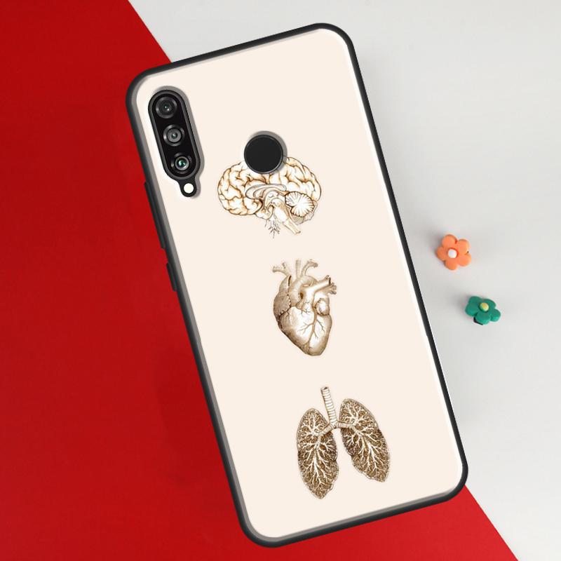 Medical Human Organs Heart Art Case For Honor 50 8X 9X 10i Cover For Huawei P30 P40 Lite P50 P20 Pro P Smart 2019 Nova 5T