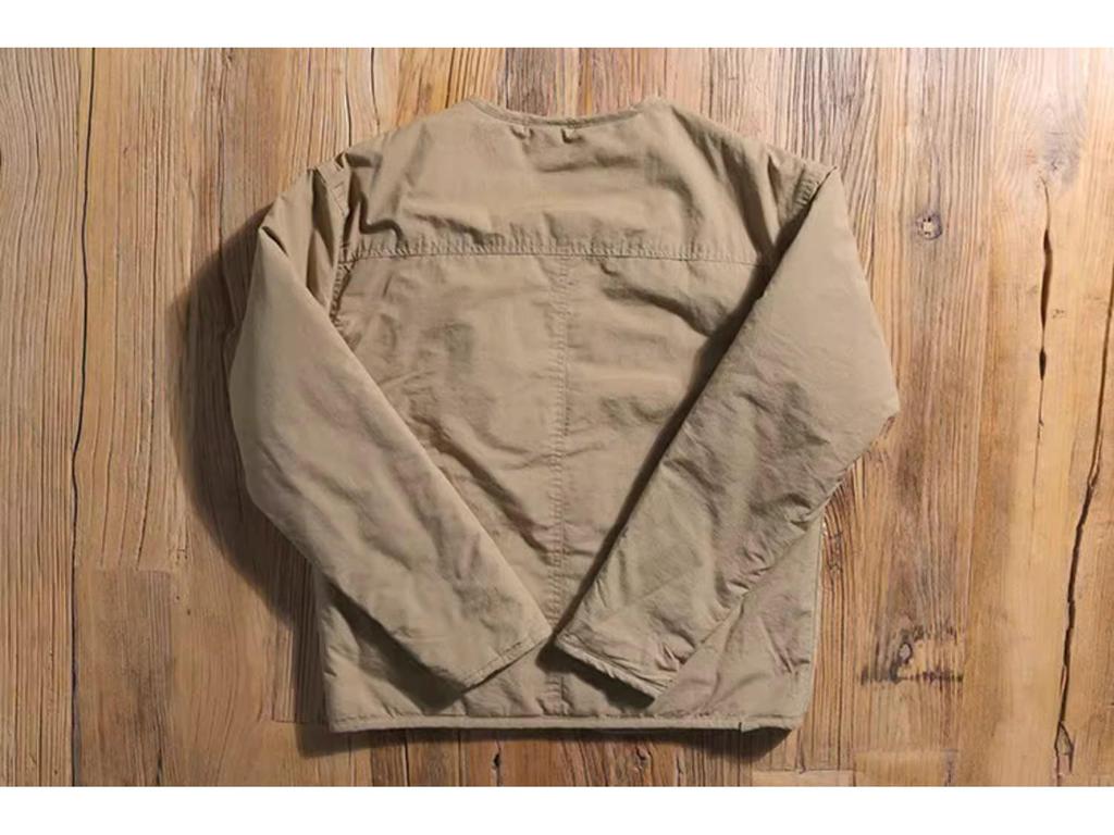 Giacca Imbottita in Cotone Invernale da Uomo, Stile Giapponese Retrò, Senza Collo, per Sport all'Aperto