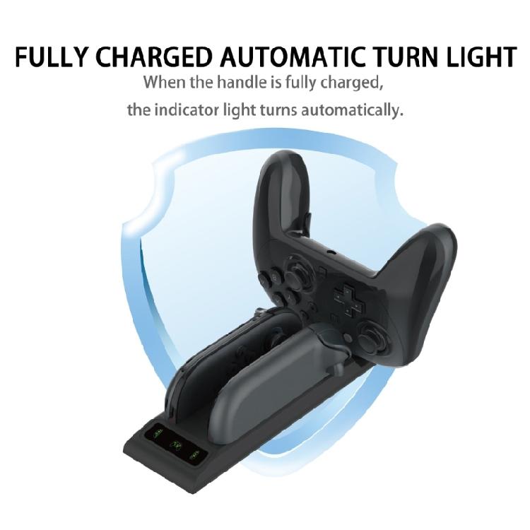 Fast Charge Double Controller Dock with LED Indicator ABS Small Stable Charging Station Easy To Carry for Switch2