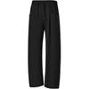 Easy Series Solid Color Loose Comfortable Simple Knitted Sports Pants Women Bottoms Midnight-Black P325W052-03B6