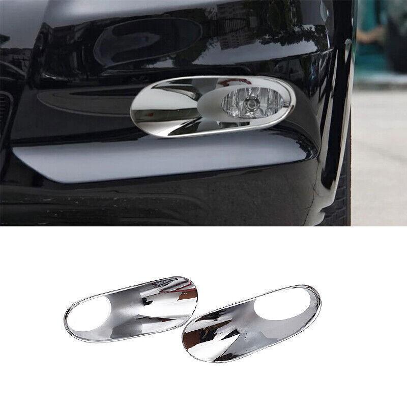 For Honda Accord 2011-13 Chrome Front Bumper Fog Light Lamp Frame Cover Trim 2pc