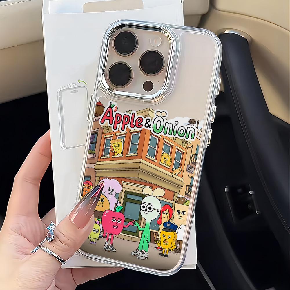 Cartoon Apple And Onion Phone Case for Xiaomi Redmi Note A5 A3 15 14 13 14c 13c 12 11 12s 12c 10c 10 9 Pro Plus 4G 5G Cover