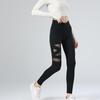 High Waist Yoga Pants - Women's European & American Fitness Leggings with Mesh, Tummy Control, and Hip Lift Design.