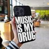 LA MUSICA È IL MIO AMORE Arte Personalizzata Lettera Silicone Morbido Custodia per Telefono Per iPhone 16 15 14 13 12 11 Pro XS XR 7 Plus Copertura Y2K Funda