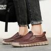 2025 New Men Casual Shoes Handmade Leather Loafers Comfortable Men's Shoes Quality Split Leather Flat Sneakers
