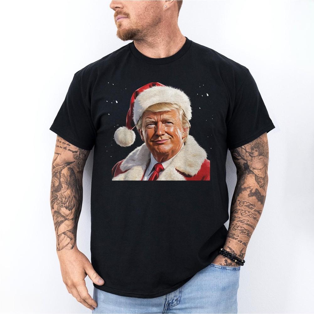 Christmas Trump Face Santa Funny Xmas Meme Xmas Gift Unisex T-Shirt
