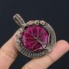 Ruby Pendant Gemstone Jewelry, 999 Copper Wire Wrapped Handmade Pendant, Latest Design Jewelry