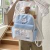 Schoolbag new original design girl backpack floral high value student large capacity college backpack commuter bag