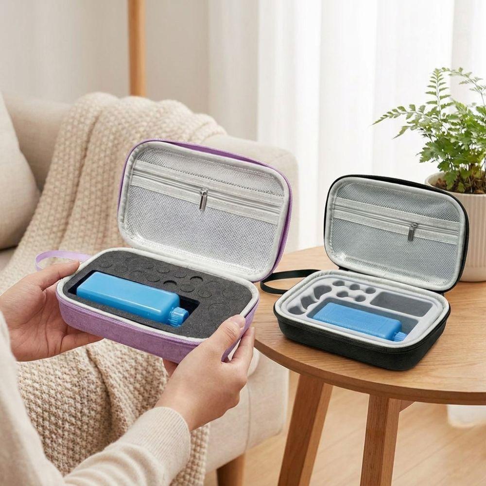Waterproof Insulin Vial Storage Case Dust-proof Wear-resistant Insulin Bottle Protector Shockproof Zippers Closure