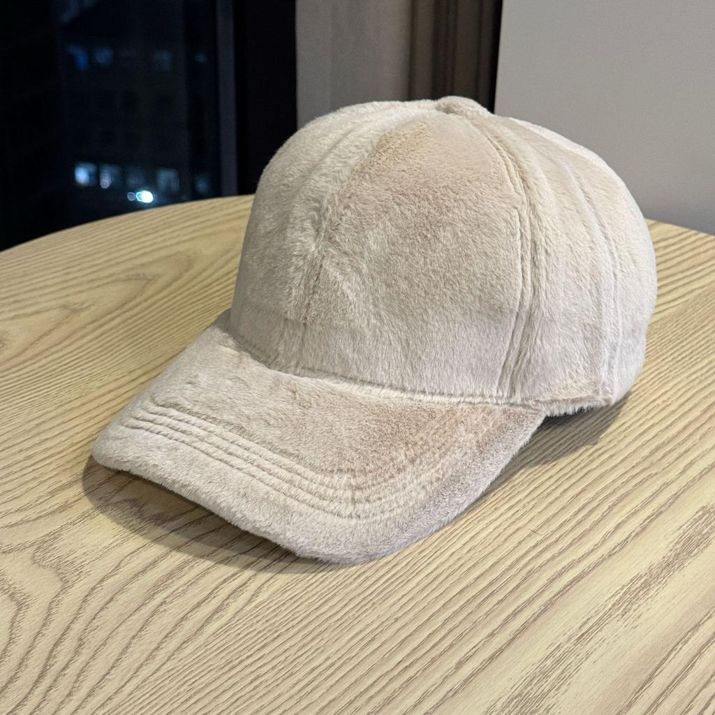 Hut Damen Winter Plüsch Warm Schirmmütze Winter Verdickte Baseballkappe Koreanische Version Vielseitig Einfarbig Kaltmütze Herrenmode