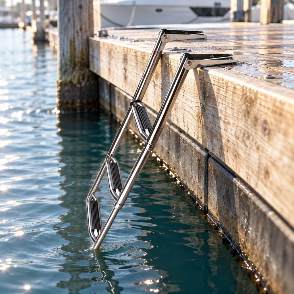 Marine Boarding Ladder AntiSlip Retractable Boat for Swim Decks