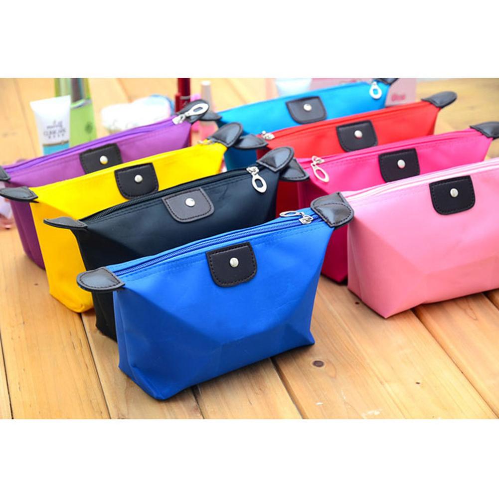 Women Candy Color Dumplings Shape Travel Bathroom Cosmetic Bag