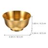 2pcs Copper Brass Offering Bowl For Water Offerings Temple Home Decor Vintage Buddhist Worship Accessory Meditation Bowl