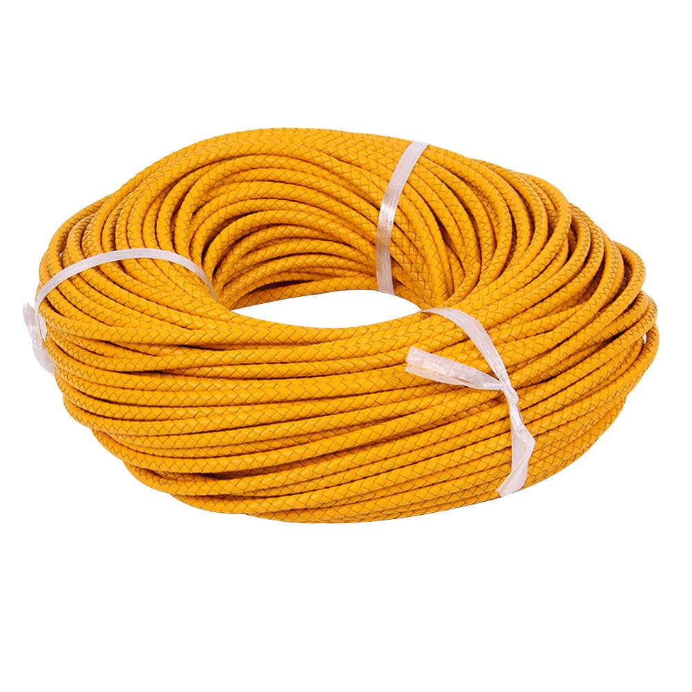 Diy First Layer Leather Rope Full Oil Edge Woven Cowhide Rope Woven Leather Rope Bracelet Necklace Rope