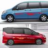 2PCS Car Side Door Stickers For Nissan Serena C23 C25 C26 C27 Long Stripes Motor Sport Graphics Vinyl Decals Tuning