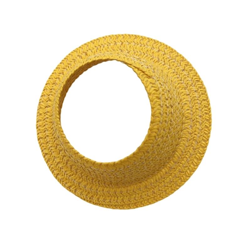 Elegant Woven Doll Accessory 17Cm Open Top Summer Hat Portable For Fashionable Outfit Pairing
