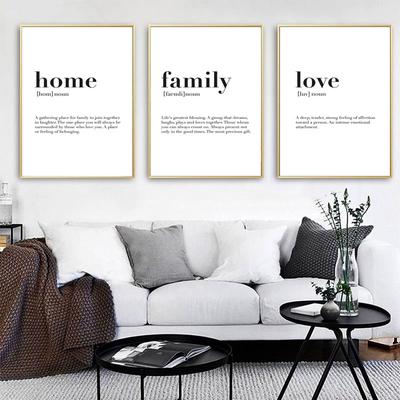 Nordic Style Family Quotes Wall Art Picture Love Posters Minimalist Living Room Words Canvas Paintings Printing for Home Decor