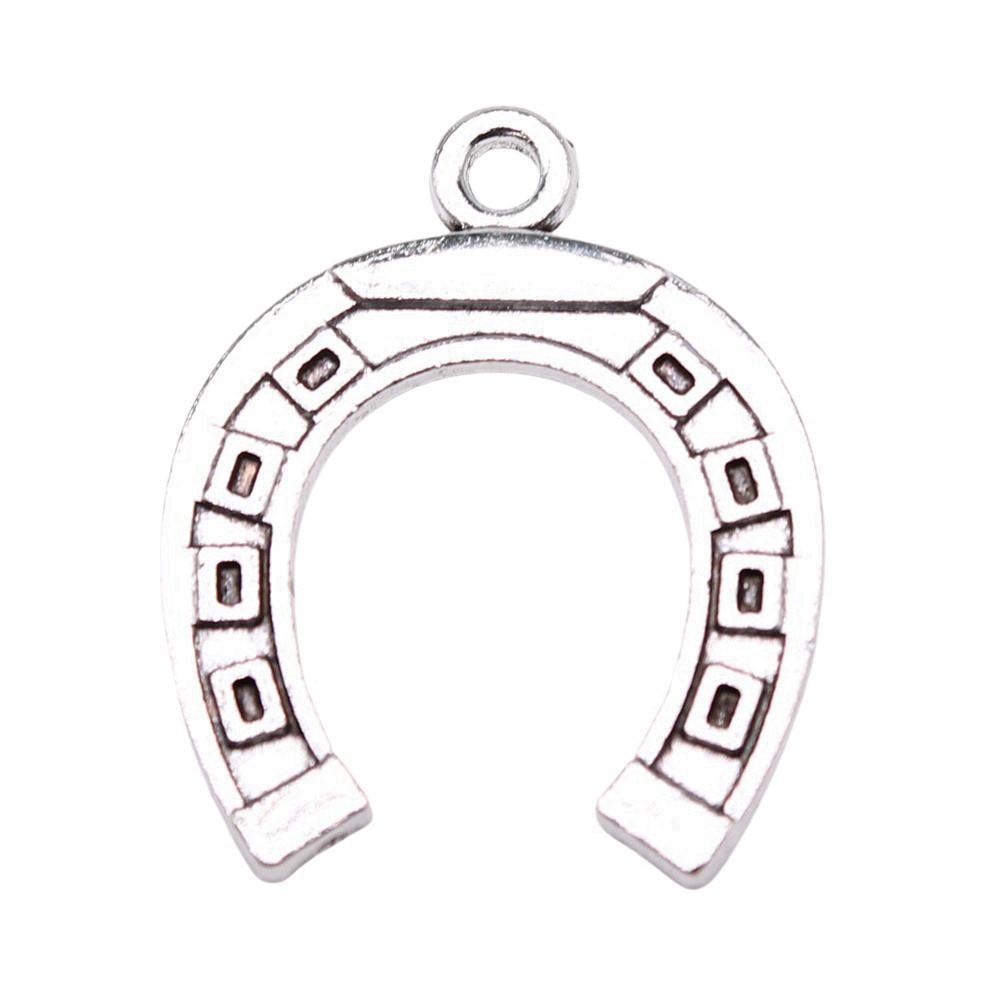 Vintage Horseshoe Charms Alloy Metal Pendants For DIY Jewelry Lucky Themed Accessories