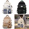 Backpack Nylon Student Girl School Bag With Laptop Pocket For Casual Daily Wear
