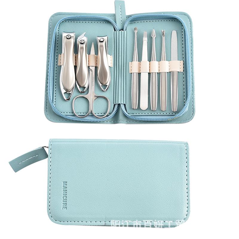 

Stainless Steel Manicure Set: Zipper Bag, Nail Clippers, Scissors, Pliers