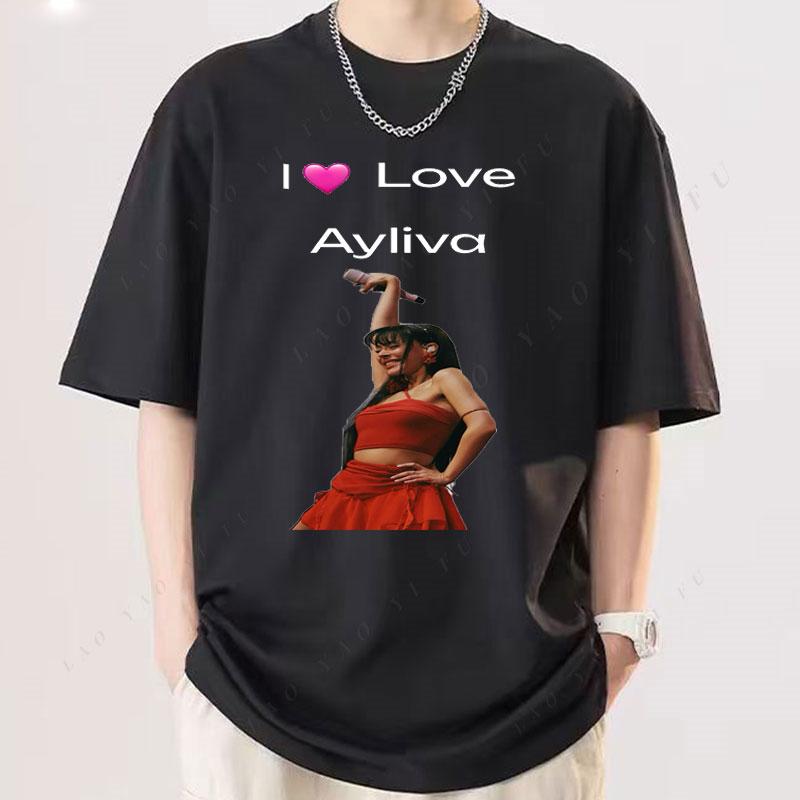 Playeras Ayliva Tour Concert 2025 Graphic TShirt Popular Shirt Polyester Short Sleeve Casual Loose Creativity Tee