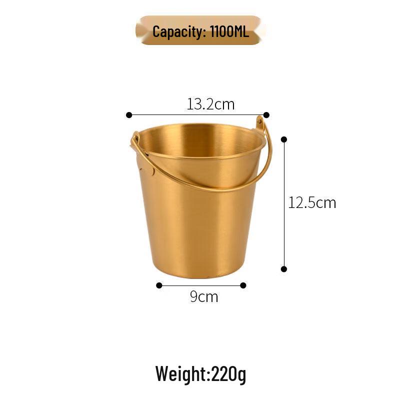 ZISIZ 304 Stainless Steel American Style Ice Bucket
