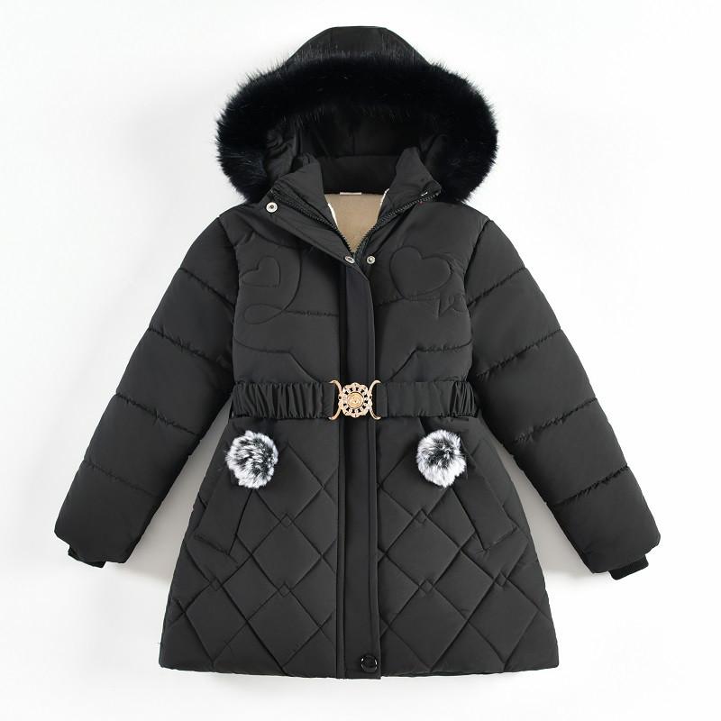 Giacca Bambina Autunno Inverno Tieni Caldo con Cappuccio Antivento Capospalla Compleanno Natale Cappotto Bambina 4-10 Anni Abbigliamento Bambini