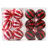 6Pcs 8cm Christmas Ball Ornaments Plastic Hanging Decor for Tree Window Display & DIY Crafts Shatterproof Festive Decorations