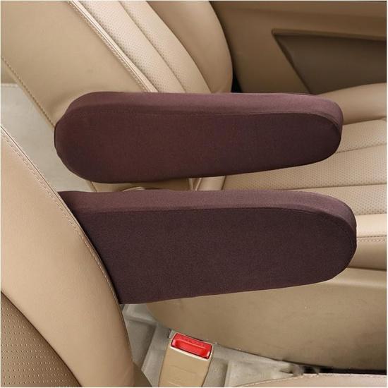 Kewucn 2 PCS Car Front Seat Armrest Covers, Elastic Fabric Auto Seat Armrest Protectors, Universal Seat Arm Rest Cover Replacement, Vehicle Interior
