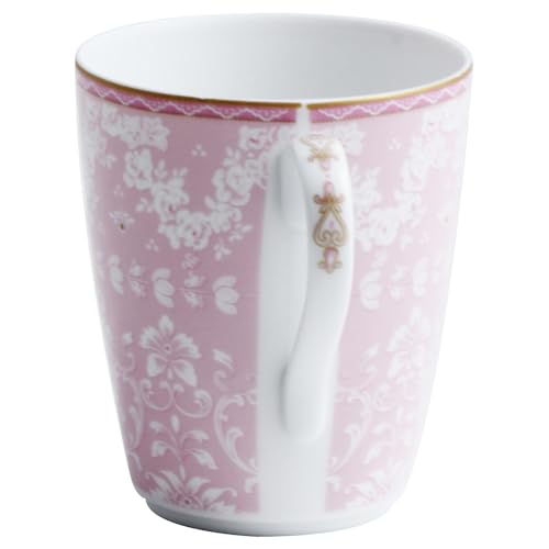 Tazza NARUMI English Trad Rosa 300cc Design Carino Elegante Raffinato Adatto al Microonde Fatto in Giappone Scatola Regalo Inclusa