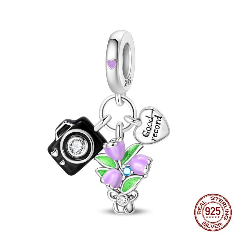 New In Charms Copper Lucky Red And Green Apple Charms Beads Fits Women 3Mm Original Bracelet Necklace Diy Fine Jewelry Gifts