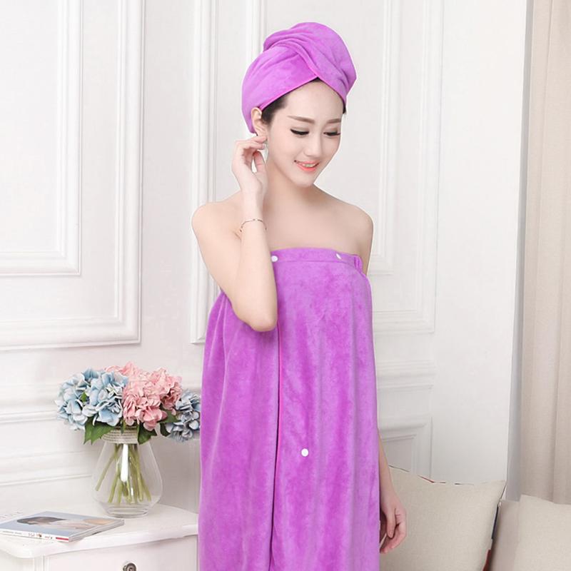 Sauna Clothes Beach Spa Bathrobes Absorbent Fast Drying  Towel  Skirt Portable Microfiber Boob Tube Top WF106