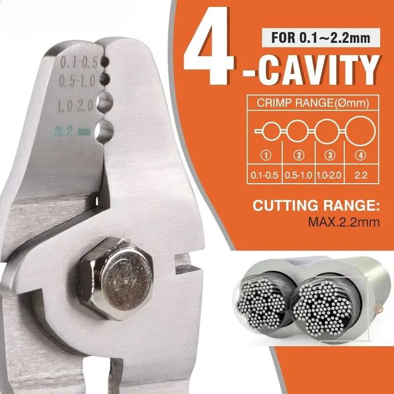 Wire Rope Crimping Tool - Swager and Crimper for Fishing Lines and Aluminum Crimping Loop Sleeves up to 2.2mm Pliers