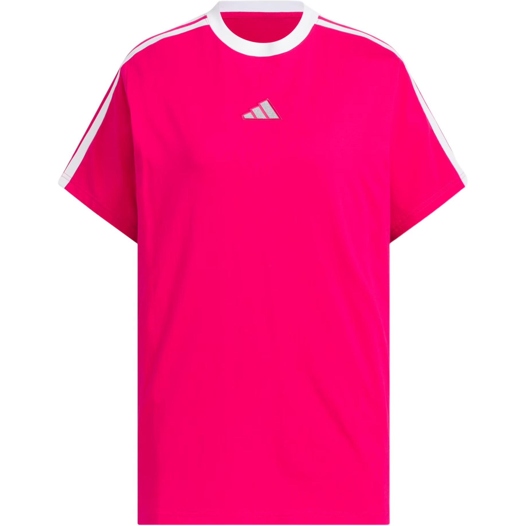 Adidas Women s Essentials Loose Fit Cotton Short Sleeve T-Shirt Bright Pink KC5440
