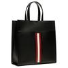 Bally Mythos Silver Foil Logo Recycled Cowhide Tote Bag Women tote black 6308738