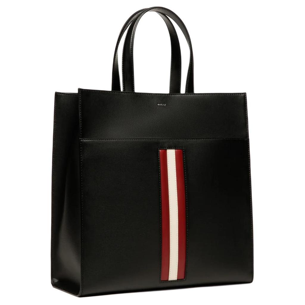 Bally Mythos Silver Foil Logo Recycled Cowhide Tote Bag Women tote black 6308738
