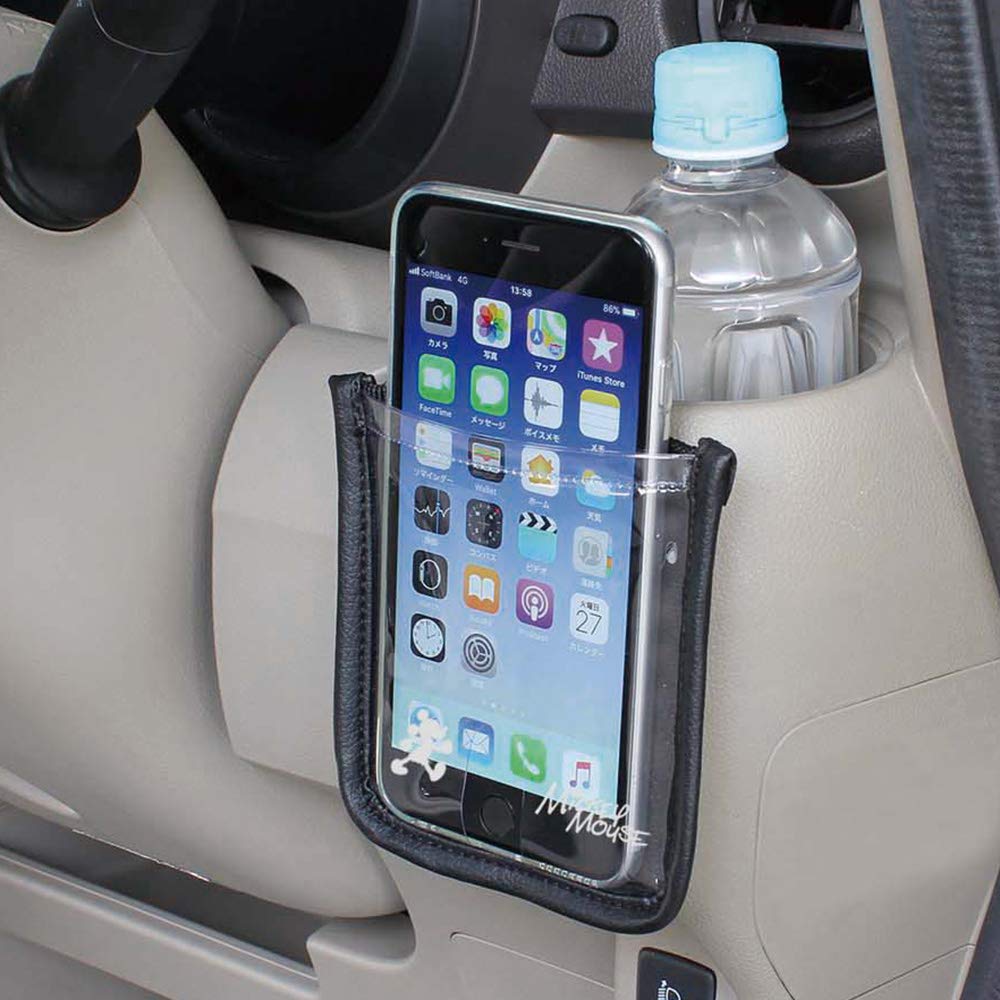 Napolex Kapsa na úložný prostor do auta Disney Kapsa Mickey Mouse Vzhled černé kůže Instalace na list Snadná instalace Nastavitelná délka NPOLEX Zavěšení