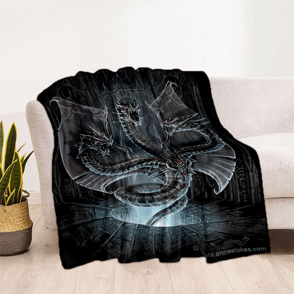 Gothic Style Blanket Soft & Cozy Perfect for Seaside Bed Office Four Seasons Multipurpose Playful Design Gift for Travel Home Birthdays