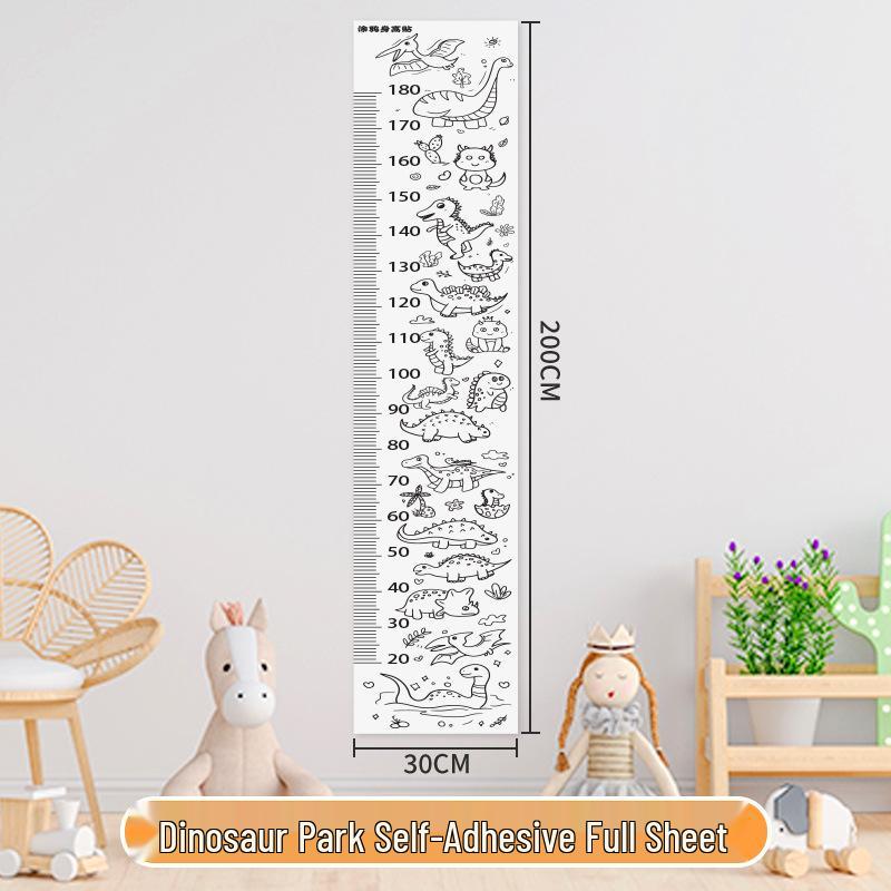 Self-Adhesive Children's Cartoon Graffiti Height Chart Ruler Wall Sticker