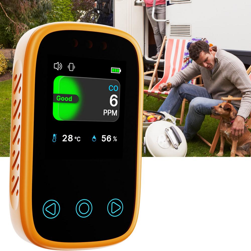 Carbon Monoxide Detector Multifunctional Carbon Monoxide Tester Home CO Detectors Hangable CO Level Monitor Alarm Carbon оранжевый