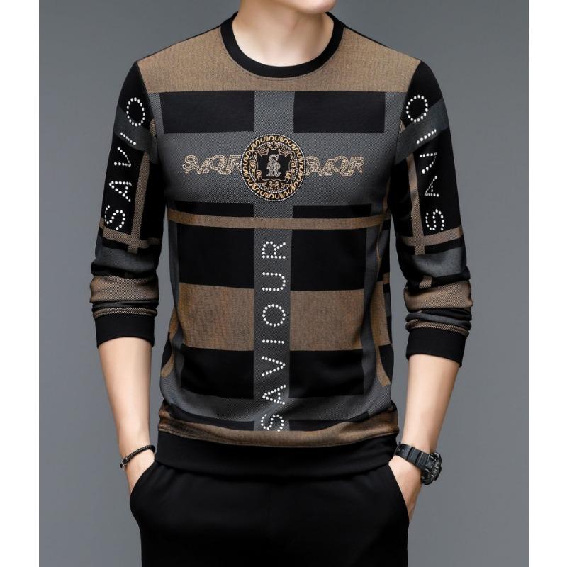 

Новый осенний свитшот для мужчин и женщин, повседневная свободная модная футболка в корейском стиле с длинными рукавами и круглым вырезом с принтом для мужчин M