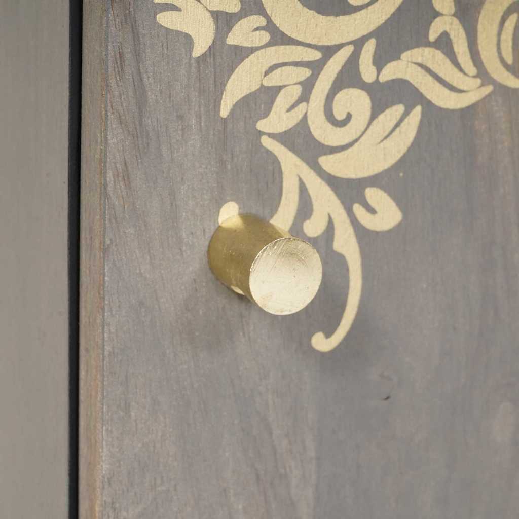 Wall Mounted Wall Cabinet Grey 38 x 33 x 48 cm Solid Mango Wood