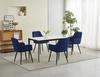 NANA chair - navy blue velvet / black legs x 2