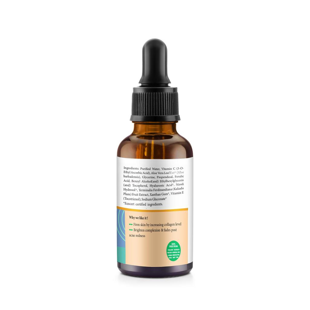 Lass Natural 20% Vitamin C Skin Care Serum | Dark Spots | Reduces Pigmentation | Boosts Collagen | Brightening and Nourishing Skin | Suitable For A