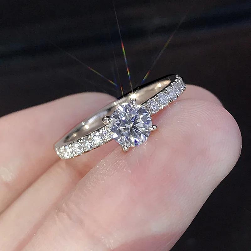 

2024 Trendy Claws Design Crystal Zircon Engagement Rings For Women Female Wedding Zircon Accessories Gift Fashion Women Rings 8