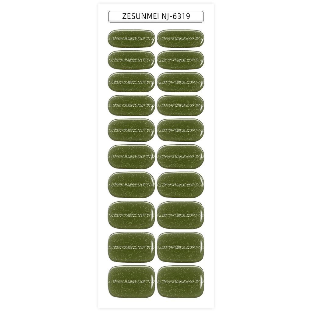 Solid Color Cat Eye UV Gel Nail Stickers: Waterproof, Long-Lasting, Light-Curing, Semi-Cured Nail Art.