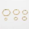 10Pcs Hexagonal Shank Cap Flange Nut Brass Water Tank Joint  Plumbing Fastening Accessories
