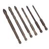 6PCS Eccentric Drill Bits 4 Flute Serrated Twist Bit Set for Concrete Masonry Glass Brick Cement