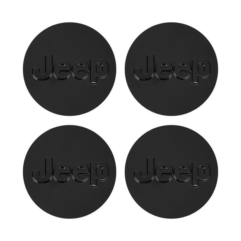 55mm 64mm Auto Wheel Hub Center Cap 4PCS for Jeep Renegade Wrangler JK JL Grand Cherokee Compass Gladiator Tire Rim Cover AMT1