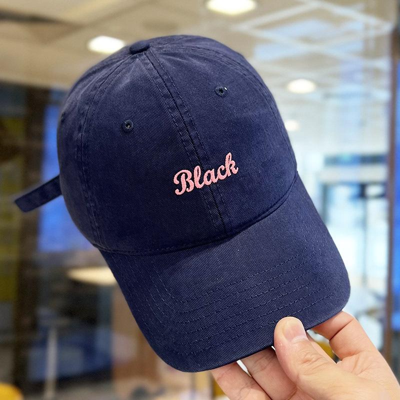 

Ретро Бейсболки с вышивкой букв Beack Весна Лето Мужские Женские Хлопковые Регулируемые Повседневные Шляпы Хип-хоп Уличная одежда Солнцезащитные шляпы темно-синий